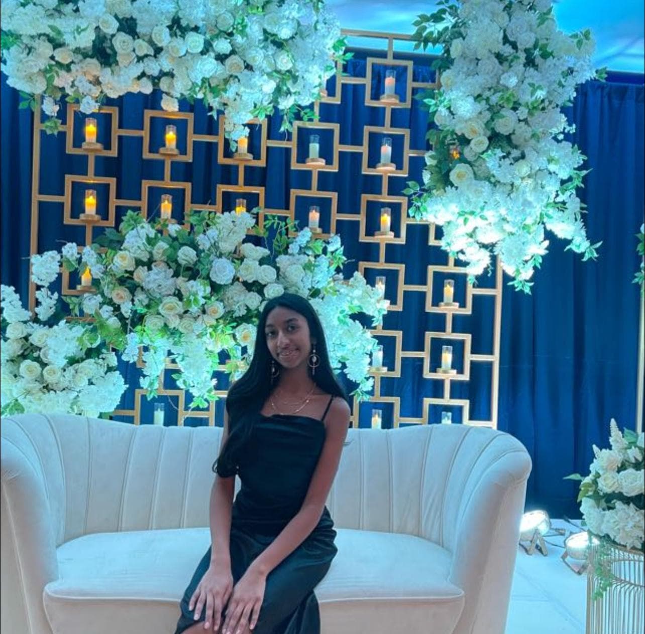 A friendly, illustrated portrait of Saanvi Srinivasan, the founder of Heartfull Hearts.